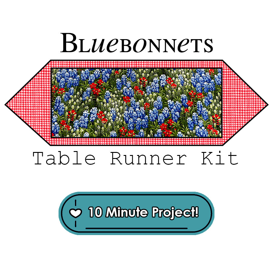Bluebonnets 10 Minute Table Runner Kit Moda