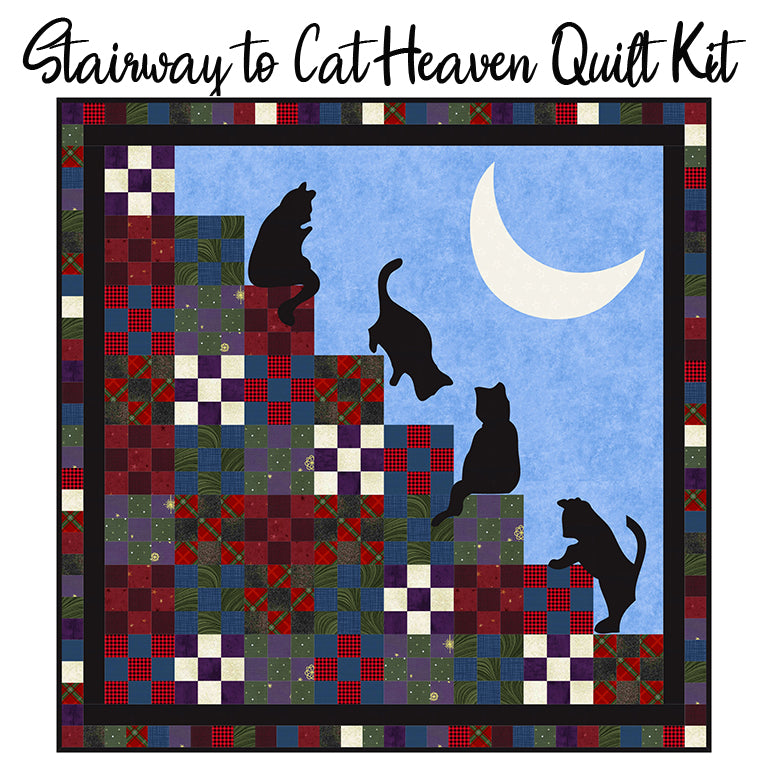 Stairway to Cat Heaven Quilt Kit from FWFS