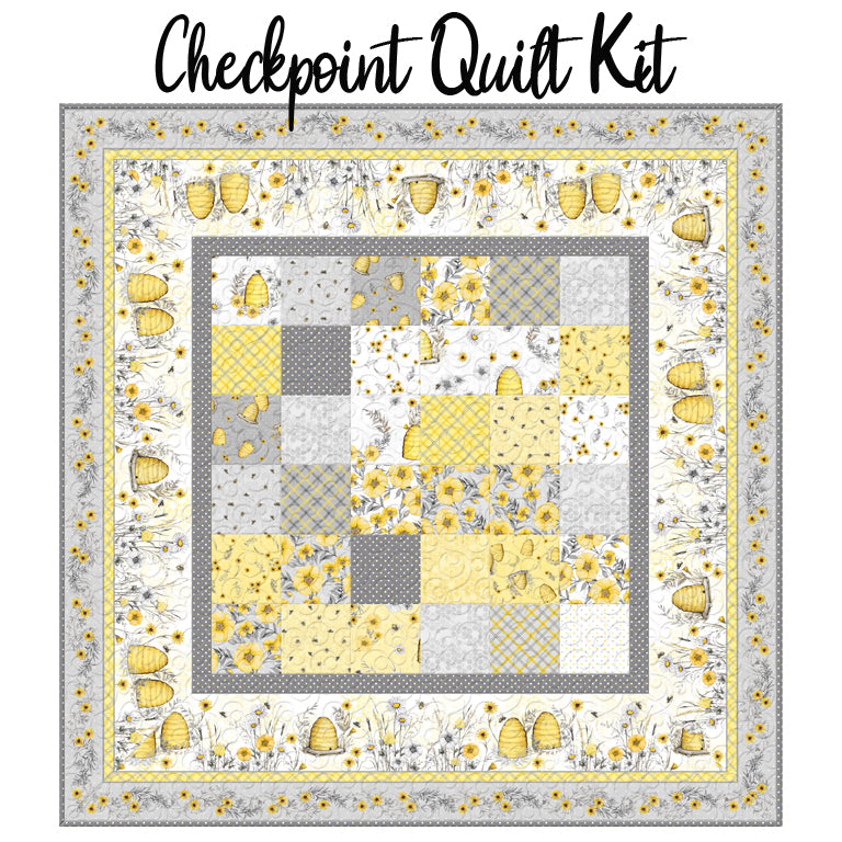 Checkpoint Quilt Kit with Buzzin' Blooms from Wilmington
