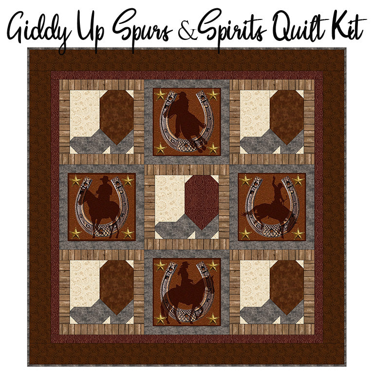 Giddy Up Spurs & Spirits Quilt Kit from FWFS