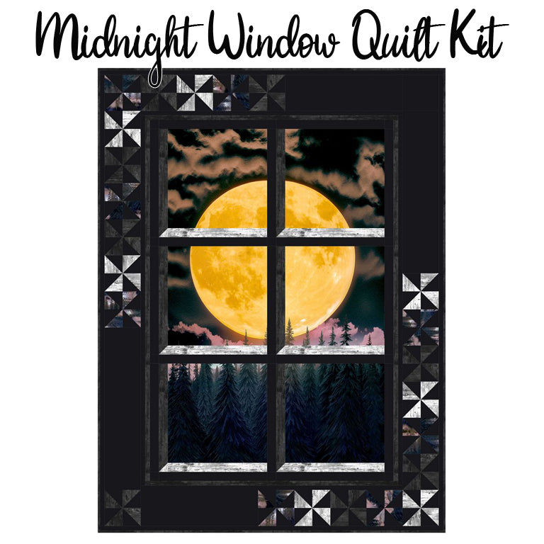 Midnight Window Quilt Kit with Super Moon from Timeless Treasures