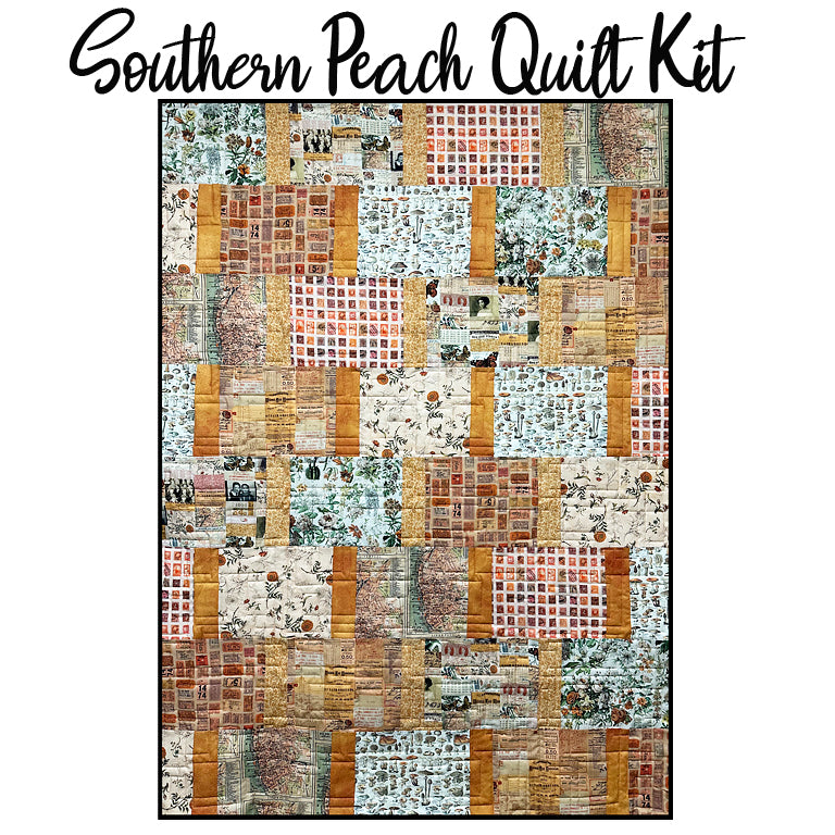 Southern Peach Quilt Kit with Eclectic Elements Palette - Orange from Free Spirit