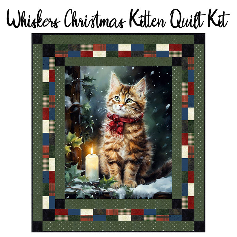 Whiskers Christmas Kitten Quilt Kit from FWFS