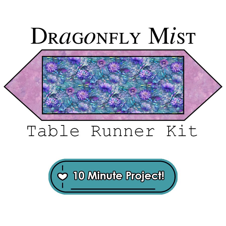 Dragonfly Mist 10 Minute Table Runner Kit Timeless Treasures - Timeless Treasures from Fort Worth Fabric Studio
