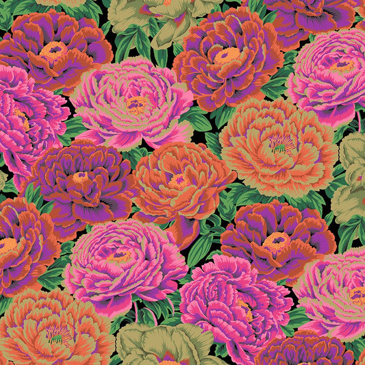 Kaffe Fassett Collective Tibetan Peony Red - Free Spirit from Fort Worth Fabric Studio