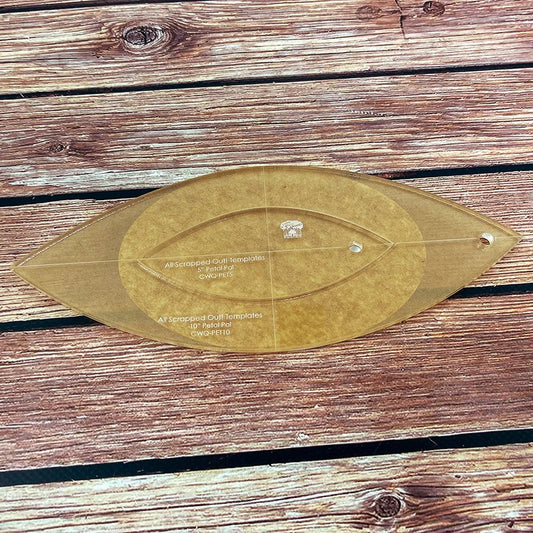 Nested Scrap Petal Acrylic Templates 10in 5in CWQ - PET105 Ruler by Cabin in the Woods Quilters