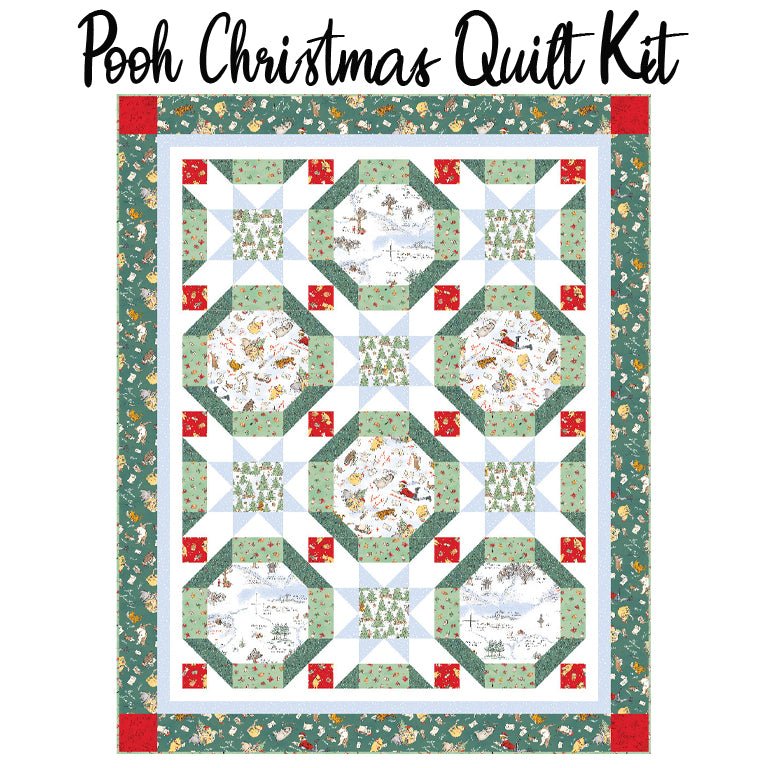 Pooh Christmas Quilt Kit with Christmas at Pooh Corner from Studio E - Studio E from Fort Worth Fabric Studio