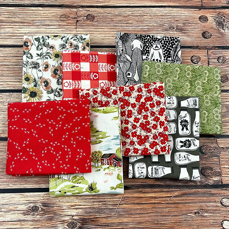 Red River Homestead – FWFS Exclusive 8 Piece Fat Quarter Bundle - Fort Worth Fabric Studio from Fort Worth Fabric Studio