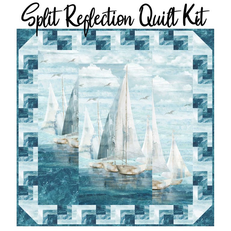 Split Reflection Quilt Kit with Smooth Sailing from Northcott - Northcott from Fort Worth Fabric Studio