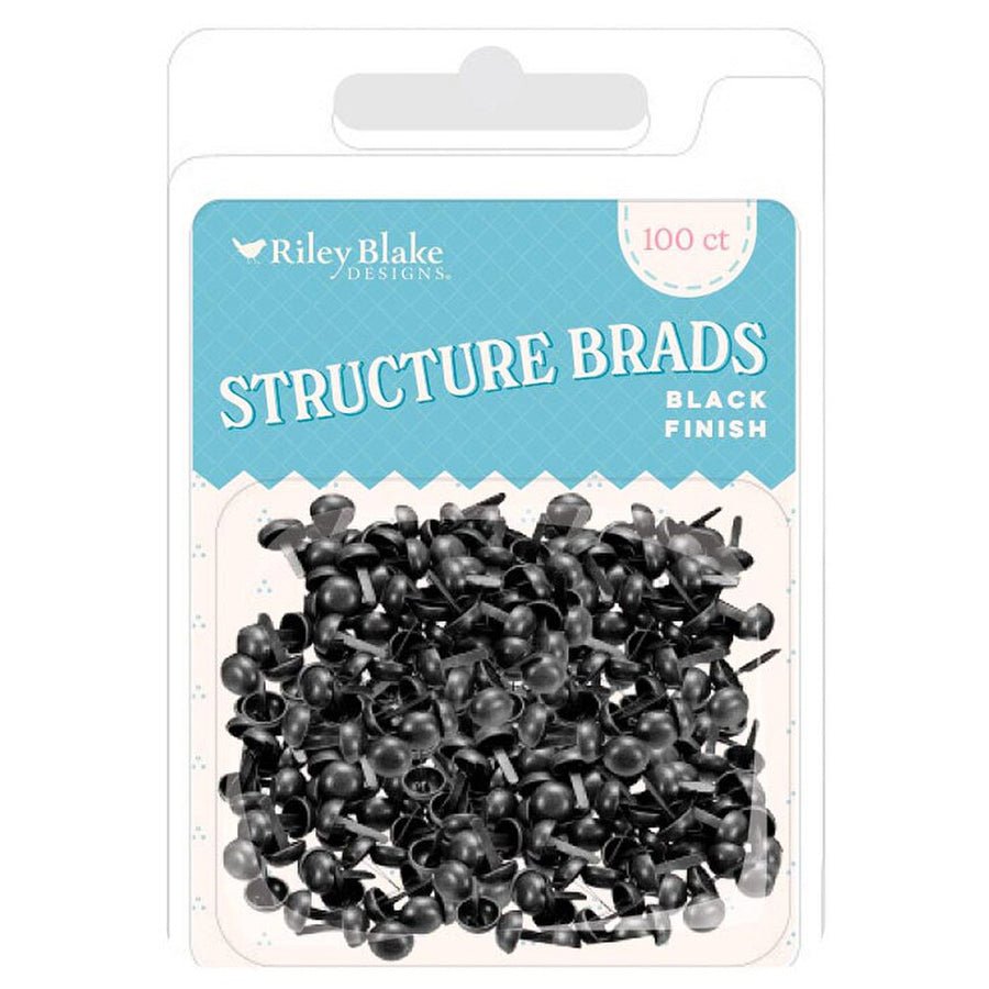 Structure Brads Black from Riley Blake - Riley Blake from Fort Worth Fabric Studio