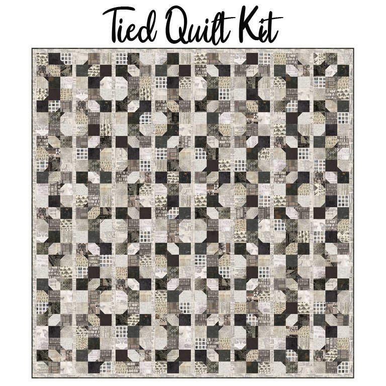 Tied Quilt Kit with Eclectic Elements Palette - Charcoal from Free Spirit - Free Spirit from Fort Worth Fabric Studio
