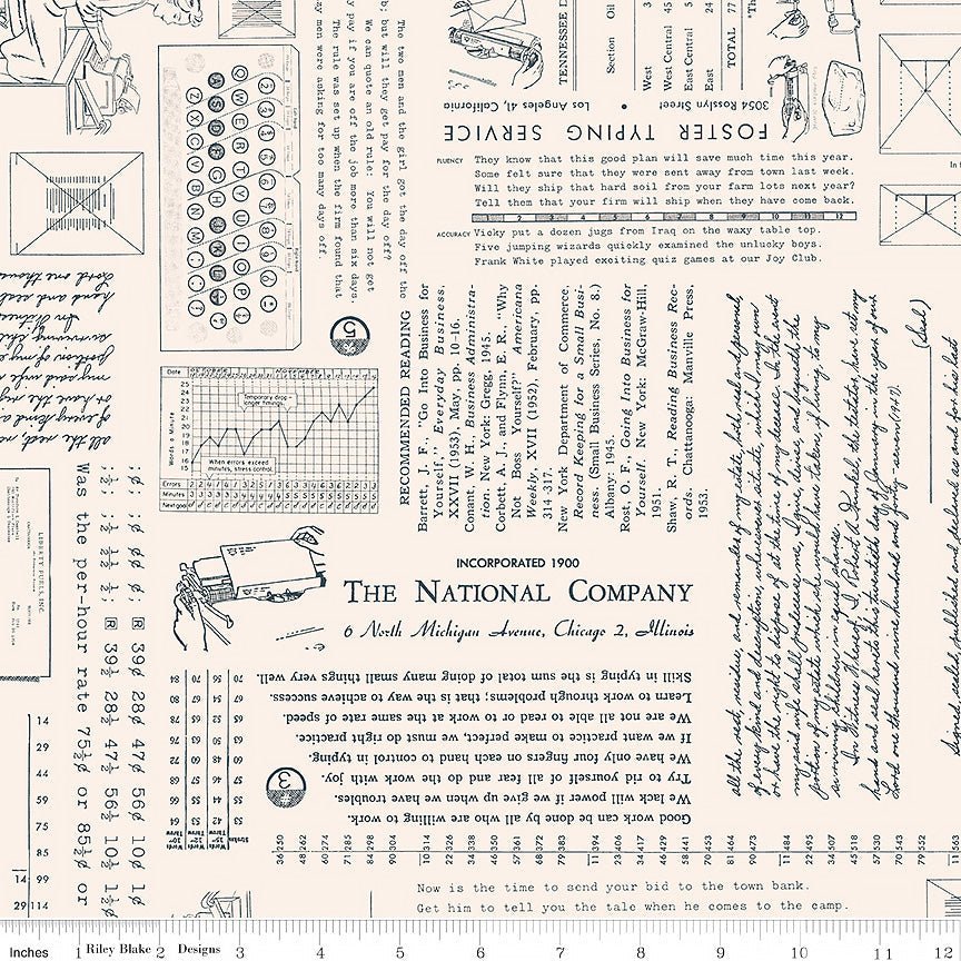 TYPE/ography Background Blackboard Yardage by Riley Blake