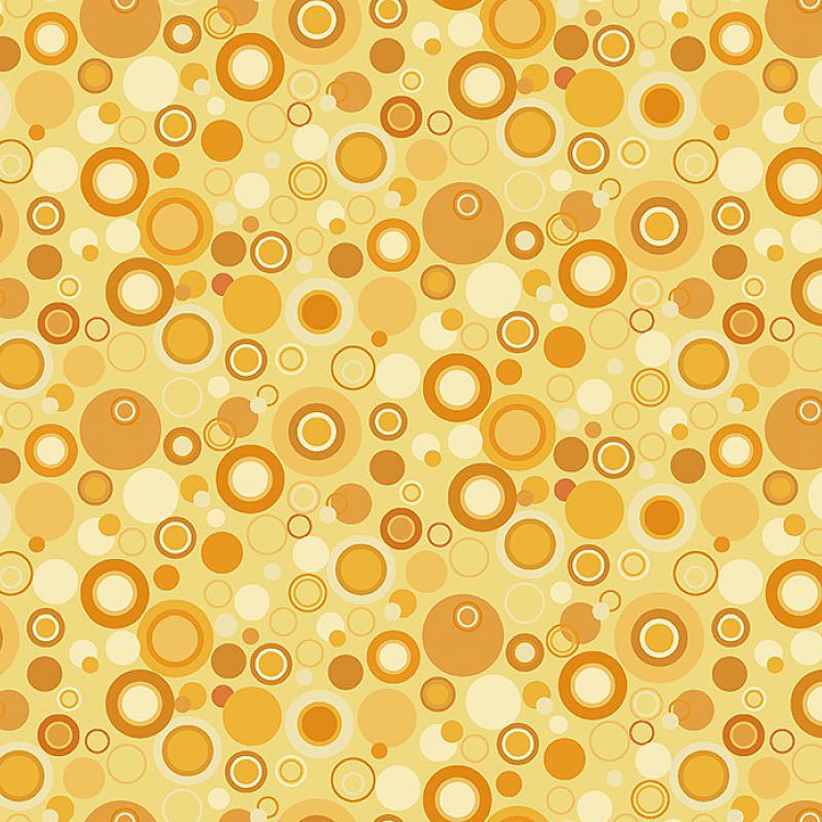 Bubble Dot Basics Yellow Yardage by Henry Glass