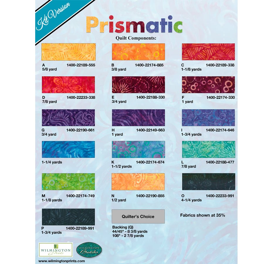 Prismatic Quilt Pattern from Wilmington PDF Download Pattern PDF by Wilmington Prints