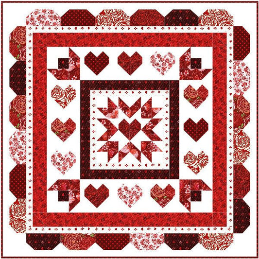 2018 Love Throughout the Year Valentine Mystery Quilt Pattern - Fort Worth Fabric Studio