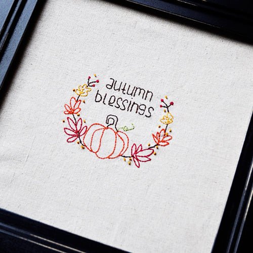 Autumn Blessings Stitchable Pattern - Fort Worth Fabric Studio