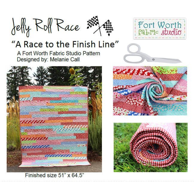 Jelly Roll Race to the Finish Line Quilt Pattern - Fort Worth Fabric Studio
