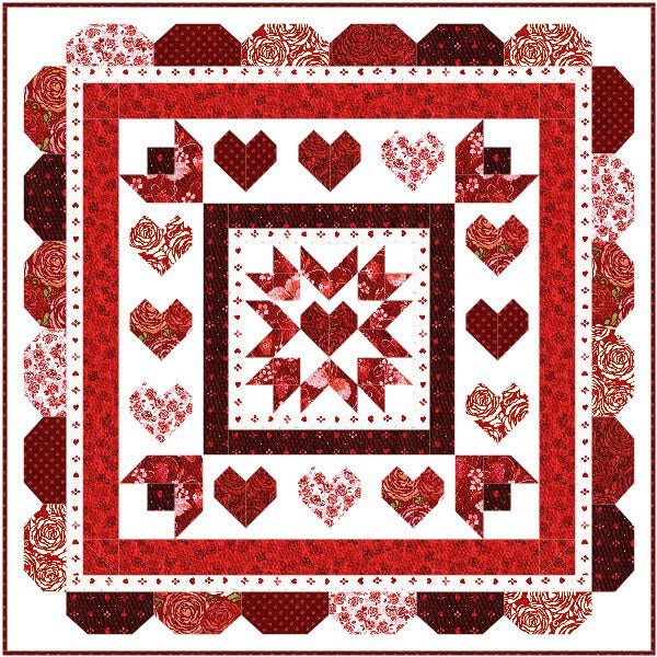 Love Throughout the Year Quilt Pattern (FWFS Exclusive) - Fort Worth Fabric Studio