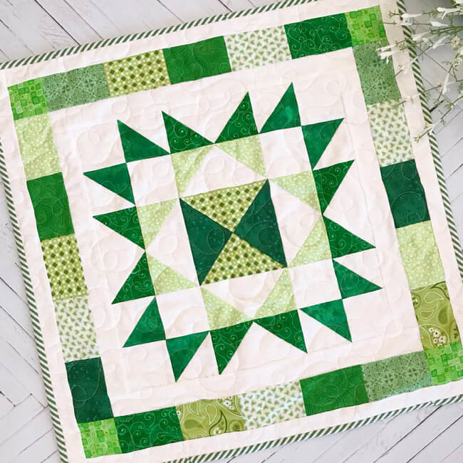 Scrappy Star Table Topper Quilt Pattern - Fort Worth Fabric Studio