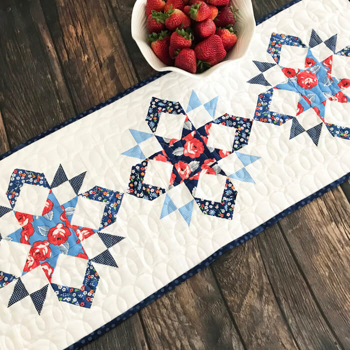 Star Spectacular Table Runner Quilt Pattern - Fort Worth Fabric Studio