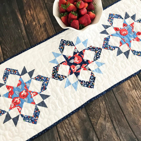 Star Spectacular Table Runner Quilt Pattern - Fort Worth Fabric Studio