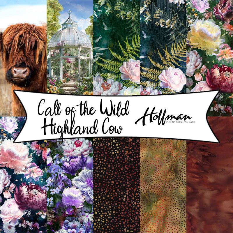 Call of the Wild Highland Cow from Hoffman Fabrics