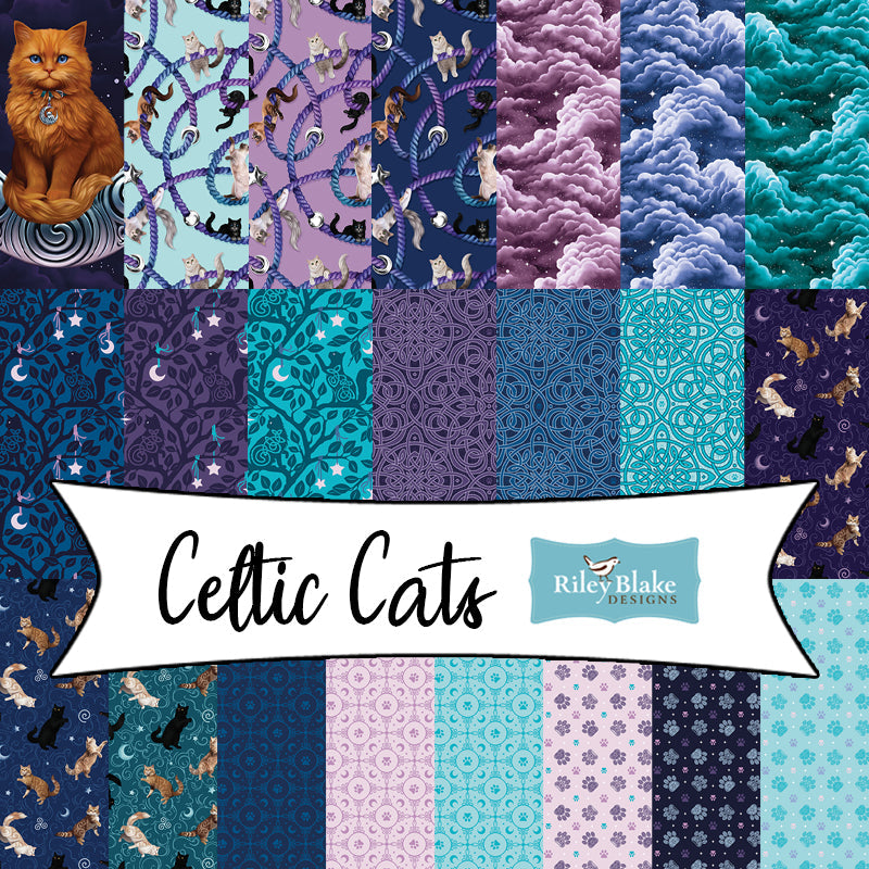 Celtic Cats by Brigid Ashwood for Riley Blake Designs