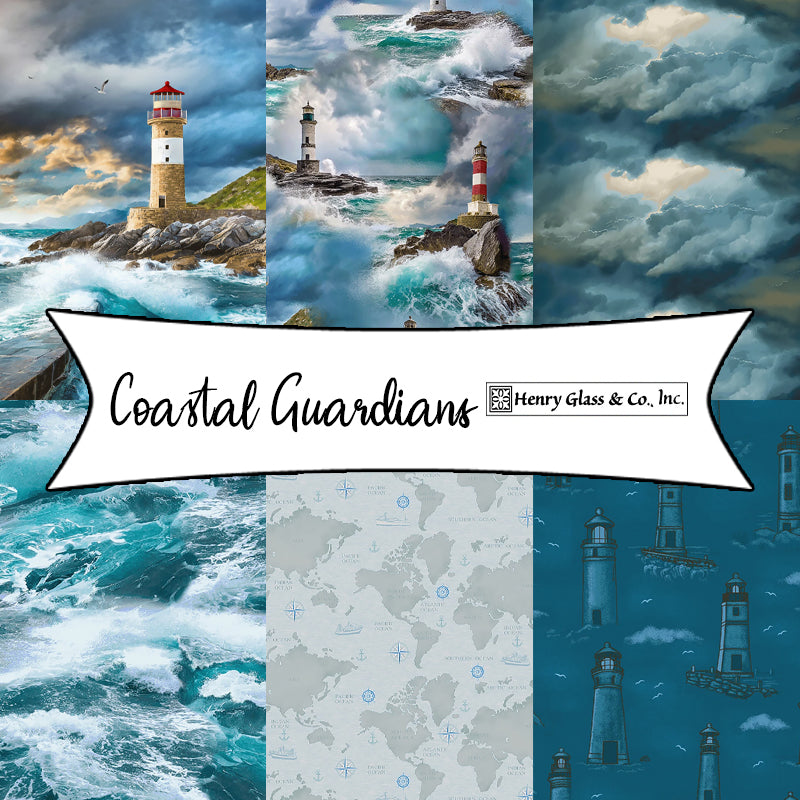 Coastal Guardians by City Art Studio for Henry Glass Fabrics