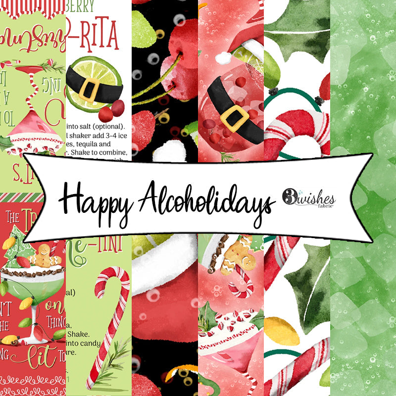Happy Alcoholidays by Deane Beesley for 3 Wishes Fabrics