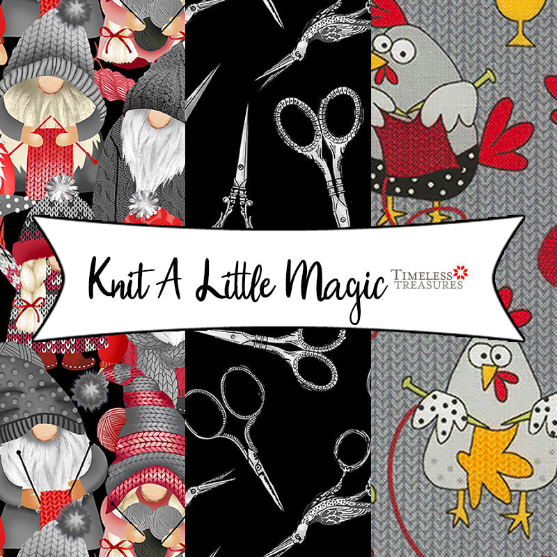 Knit A Little Magic by Gail Cadden for Timeless Treasures Fabrics