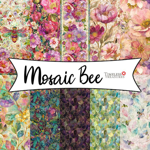 Mosaic Bee from Timeless Treasures Fabrics - Fort Worth Fabric Studio