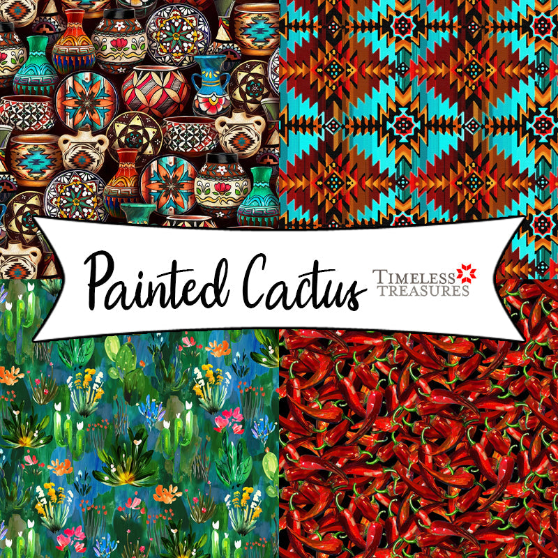 Painted Cactus from Timeless Treasures Fabrics