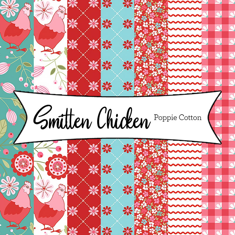 Smitten Chicken by Lori Woods for Poppie Cotton