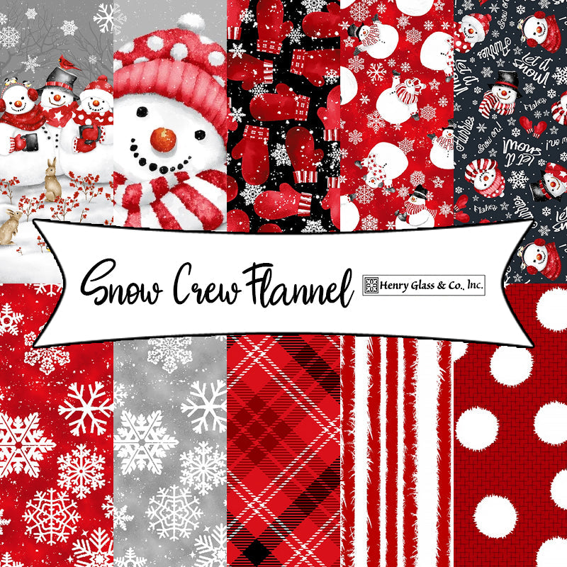 Snow Crew Flannel by Barb Tourtillotte for Henry Glass Fabrics