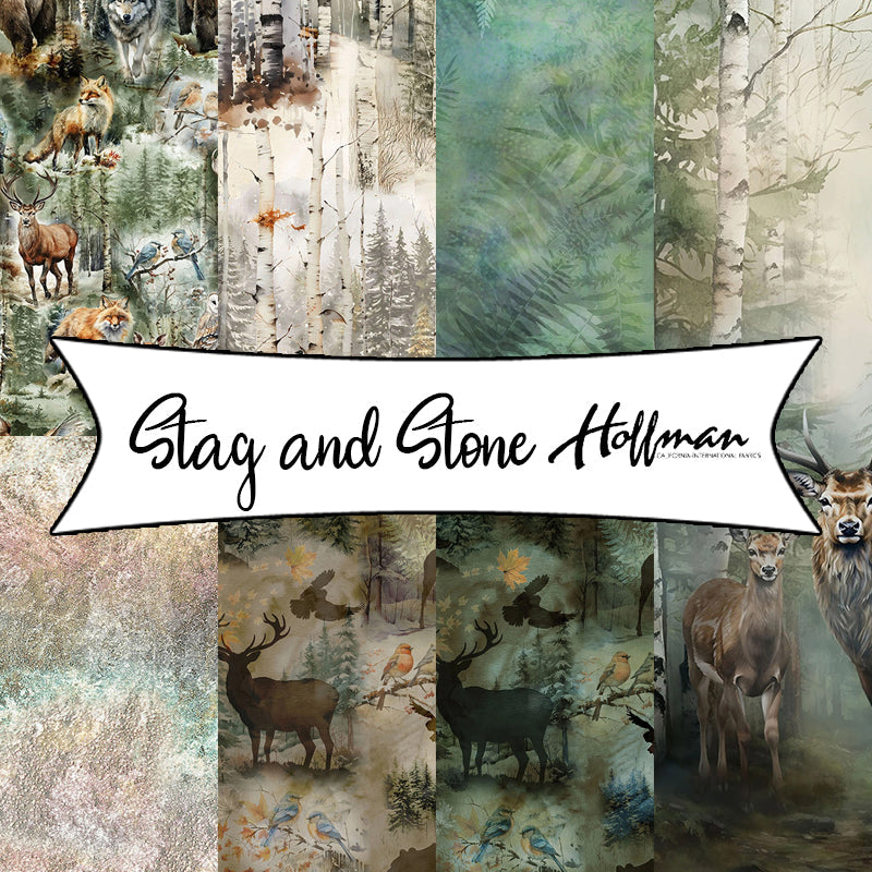 Stag and Stone for Hoffman Fabrics