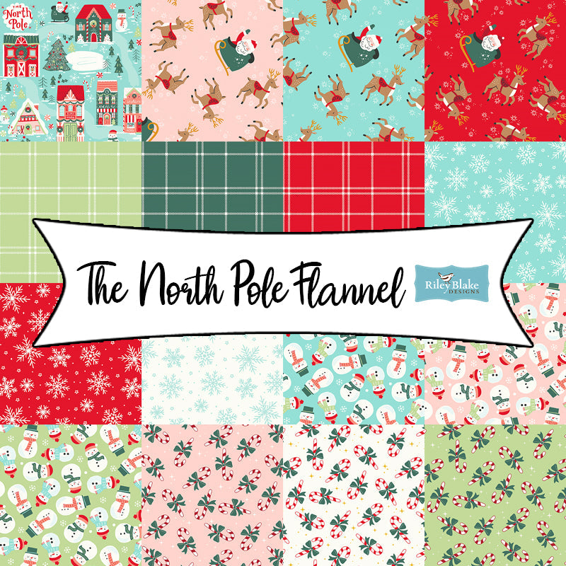 The North Pole Flannel by My Mind's Eye for Riley Blake Designs