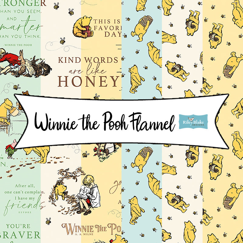 Winnie the Pooh Flannel by Echo Park Paper Co. for Riley Blake Designs