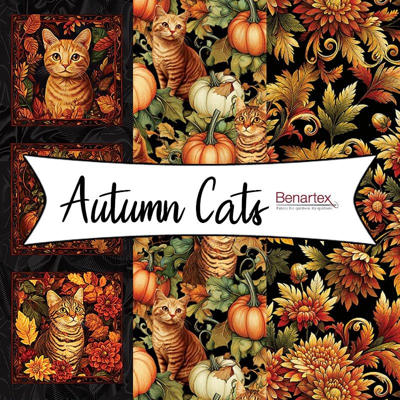 Autumn Cats by Peggy Collins for Benartex Fabrics - Fort Worth Fabric Studio
