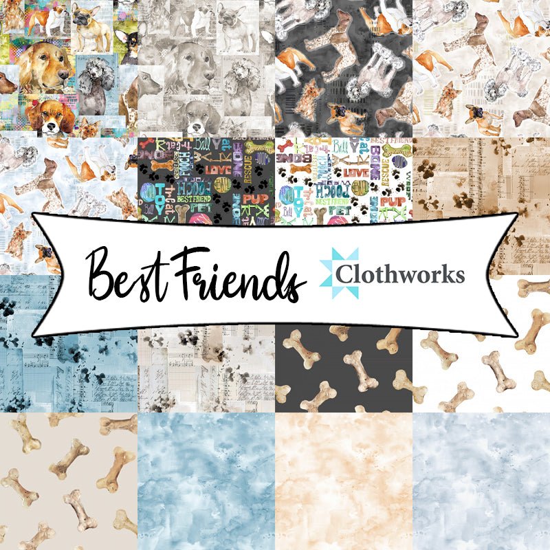 Best Friends by Lexi Grenzer for Clothworks Fabrics - Fort Worth Fabric Studio