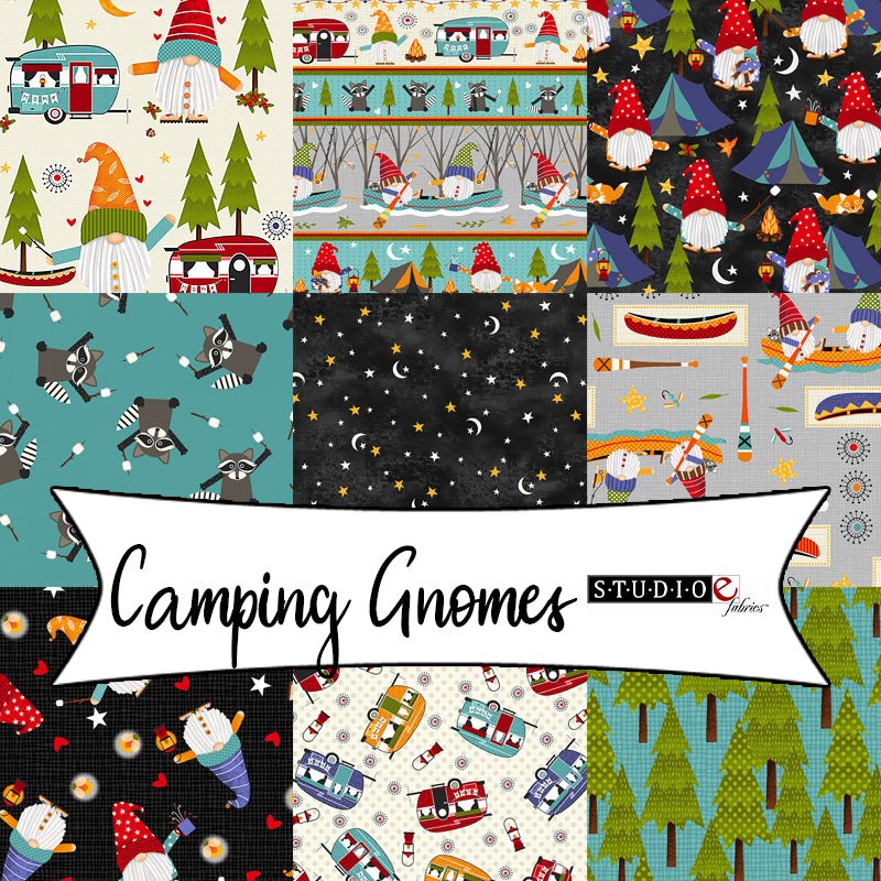 Camping Gnomes by Lori Nawyn for Studio E Fabrics - Fort Worth Fabric Studio
