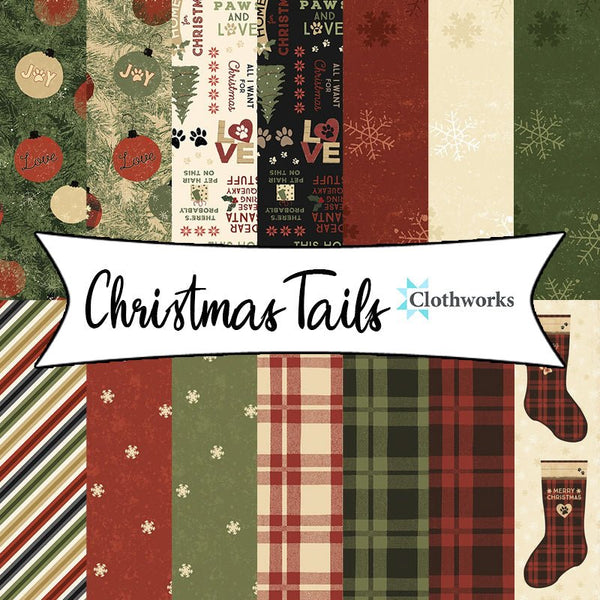 Christmas Tails by Dan DiPaolo for Clothworks Fabrics - Fort Worth Fabric Studio