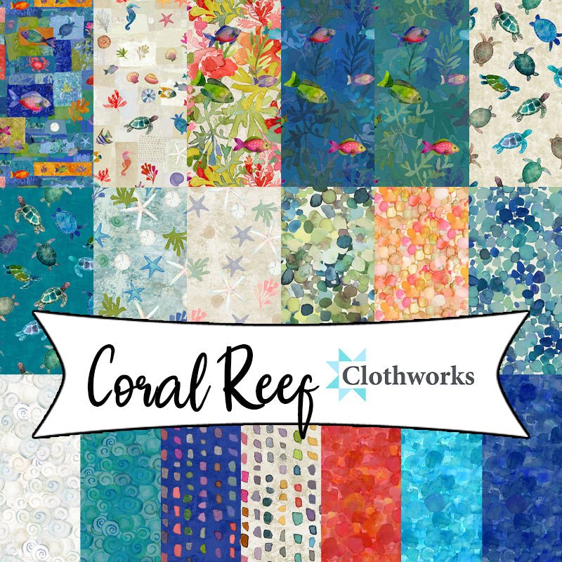 Coral Reef by Sue Zipkin for Clothworks Fabrics - Fort Worth Fabric Studio