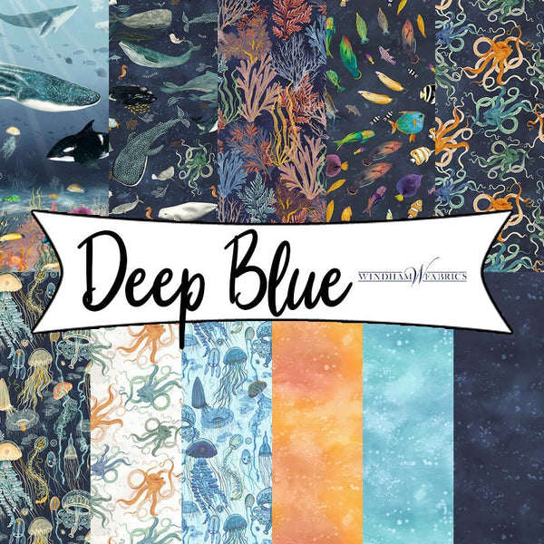 Deep Blue by Katherine Quinn for Windham Fabrics - Fort Worth Fabric Studio