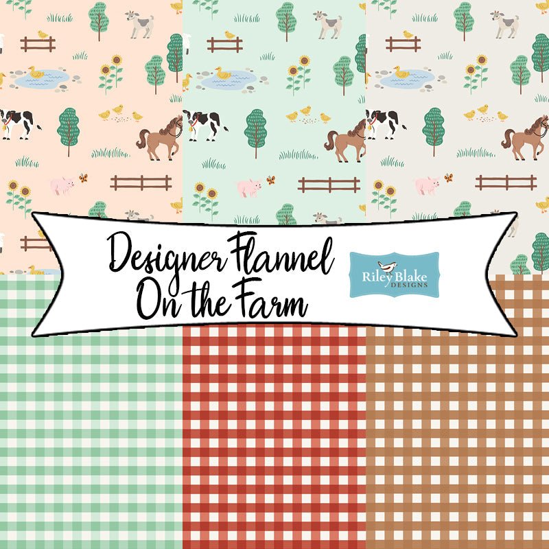 Designer Flannel On the Farm from Riley Blake Designs - Fort Worth Fabric Studio