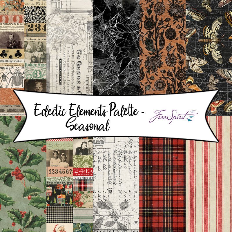 Eclectic Elements Palette - Seasonal by Tim Holtz for Free Spirit Fabrics - Fort Worth Fabric Studio