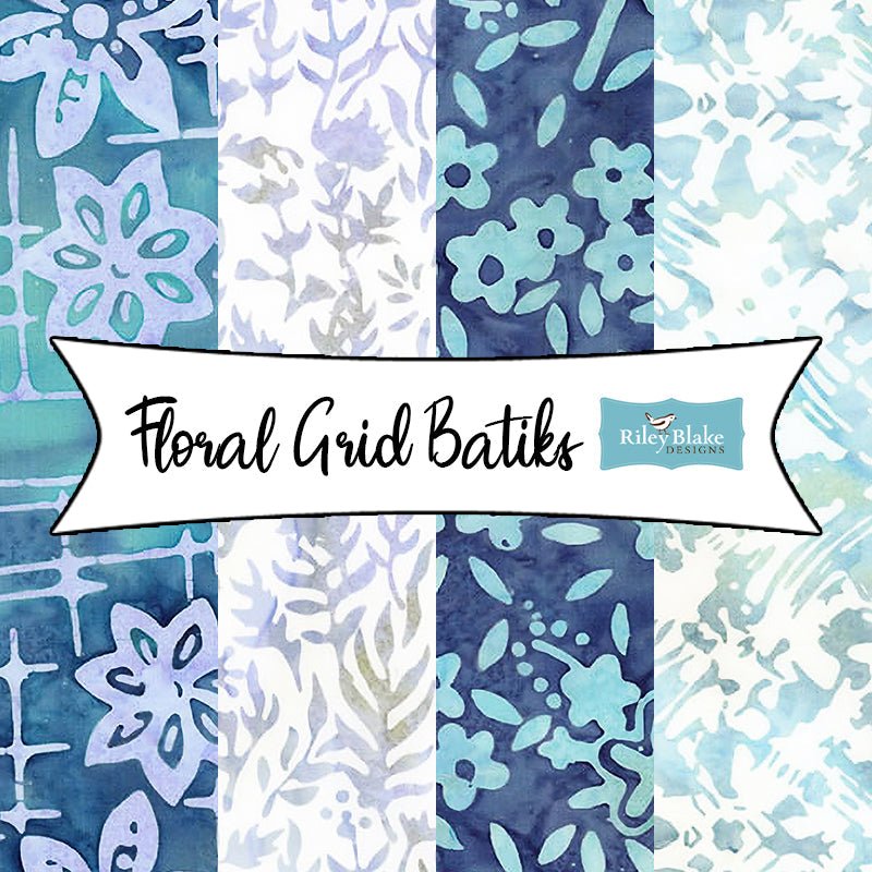 Floral Grid Batiks from Riley Blake Designs - Fort Worth Fabric Studio