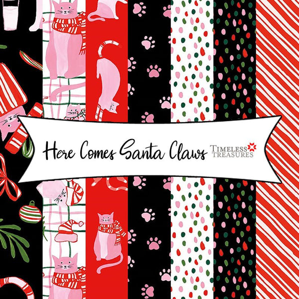 Here Comes Santa Claws by Yvette St. Amant for Timeless Treasures Fabrics - Fort Worth Fabric Studio