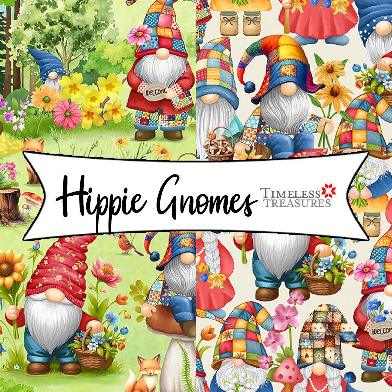 Hippie Gnomes from Timeless Treasures Fabrics - Fort Worth Fabric Studio