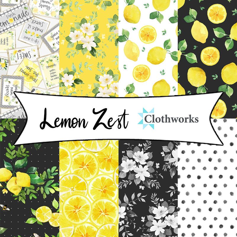 Lemon Zest by Heatherlee Chan for Clothworks Fabrics - Fort Worth Fabric Studio