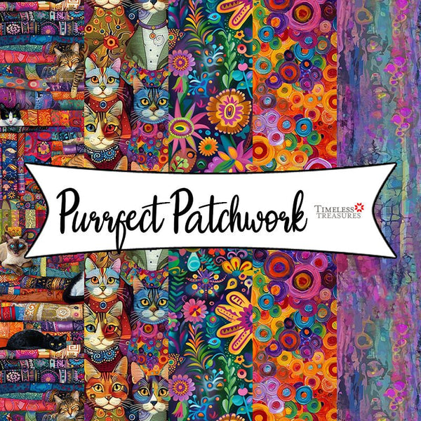 Purrfect Patchwork from Timeless Treasures Fabrics - Fort Worth Fabric Studio